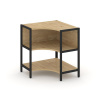 Shelf System Односекционный угловой стеллаж двухярусный SN.STMU-211 Тиквуд Светлый/Металл Черный 810