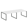 Metal System Quattro Перег. стол (2 столешницы) на О-образном м/к 40БО.ПРГ-2.3 Белый/Металл Антрацит