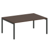 Metal System Quattro Переговорный стол (1 столешница) на П-образном м/к 50БП.ПРГ-1.5 Венге Цаво/Мета