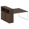 Metal System Quattro Рабочая станция с шкафом-купе на О-образном м/к 40БО.РС-СШК-2.3 Т Венге Цаво/Ме