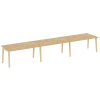 Onix Wood Стол переговорный (3 столешницы) OW.PRG-3.4 Тиквуд Светлый/Дуб Светлый/Металл Белый 4740*9