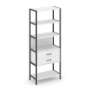 Shelf System Односекционный стеллаж пятиярусный с ящиками SN.STM-512 Белый/Металл Антрацит 810*400*1