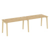 Onix Wood Рабочая станция OW.RS-2.3.7 Тиквуд Светлый/Дуб Светлый/Металл Белый 2760*720*750