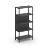 Shelf System Односекционный стеллаж четырехярусный SN.STM-411 Антрацит/Металл Черный 810*400*1613
