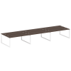 Metal System Quattro Рабочая станция на 6 раб. мест на О-образном м/к 50БО.СМ-6.5 Венге Цаво/Металл